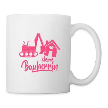 Kleine Bauherrin 2022 Hausbau Kind Mädchen Baby - Tasse - Weiß - Rechts