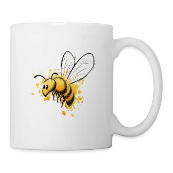 Petite abeille mellifère décontractée - Mug blanc - blanc - Droite