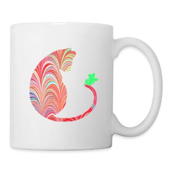 katze mit fee e 106 - Tasse - Weiß - Rechts
