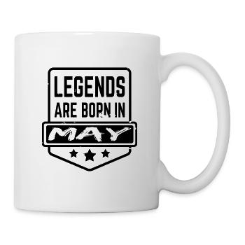 Legends are born in May - Tasse - Weiß - Rechts