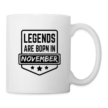 Legends are born in November - Mug blanc - blanc - Droite