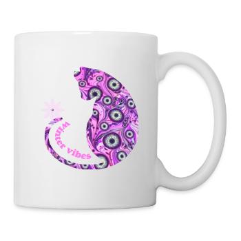 Cat with snowflake E 6 - Mug - white - Right