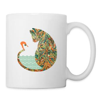 Cat with swimmer E 20 - Mug - white - Right