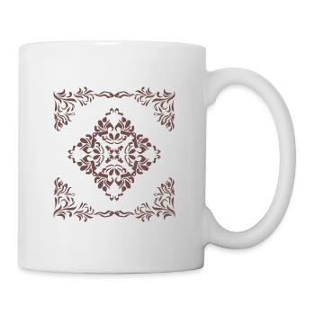Dekoratives dunkles Element für das Dekor - Tasse - Weiß - Rechts