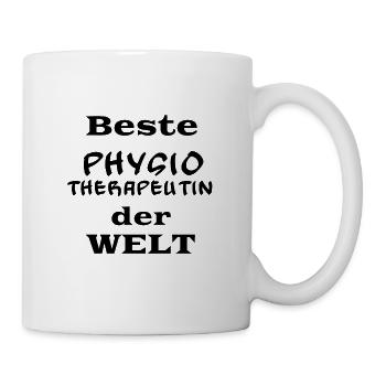 Beste Physiotherapeutin der Welt! Physio Spruch - Tasse - Weiß - Rechts