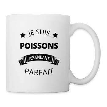 Poissons ascendant parfait humour astrologie - Mug blanc - blanc - Droite