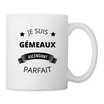 Gémeaux ascendant parfait humour astrologie homme - Mug blanc - blanc - Droite