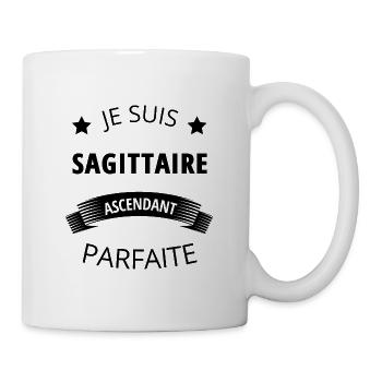 Sagittaire ascendant parfaite humour astrologie - Mug blanc - blanc - Droite
