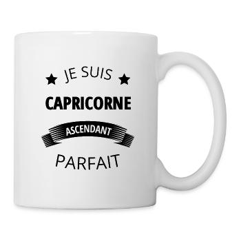 Capricorne ascendant parfait humour astrologie - Mug blanc - blanc - Droite