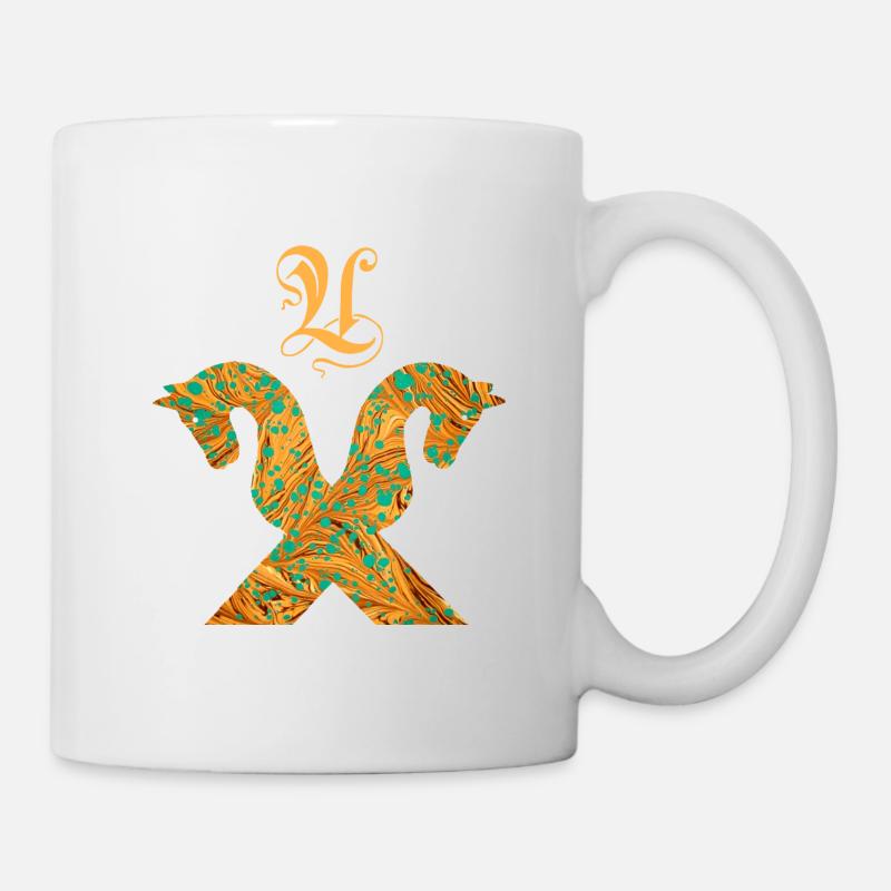 pferdegiebel e 95 u - Tasse - Weiß