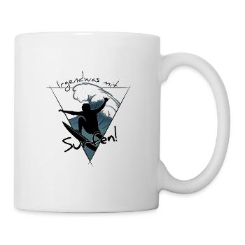Irgendwas mit Surfen! Welle Aerial Surfer - Tasse - Weiß - Rechts