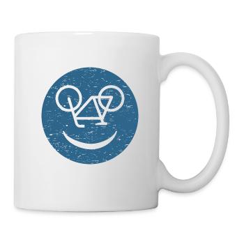 lustiges Verkehrszeichen - freundlicher Radweg - Tasse - Weiß - Rechts