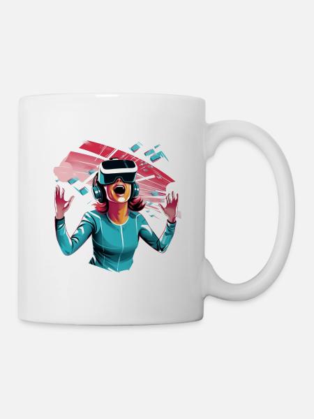 Virtuelle Welten - Tasse - Weiß
