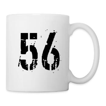 Nummer 56 - Tasse - Weiß - Rechts