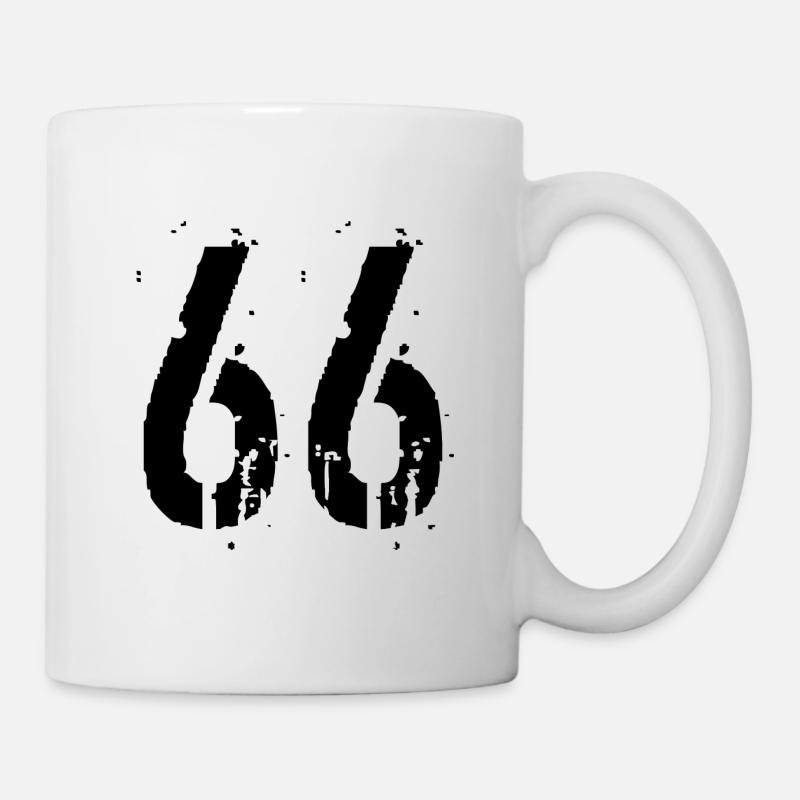 Nummer 66 - Tasse - Weiß