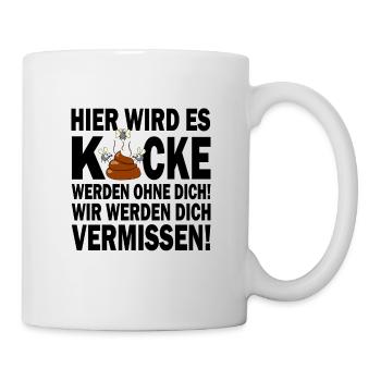 We will miss you | Congratulations on the escape - Mug - white - Right