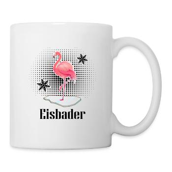 Eisbader-Flamingo Eisbad Winterschwimmer - Tasse - Weiß - Rechts