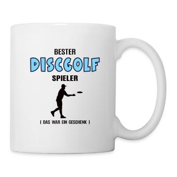 Discgolf Spieler Bester Discgolfer Geburtstag - Tasse - Weiß - Rechts