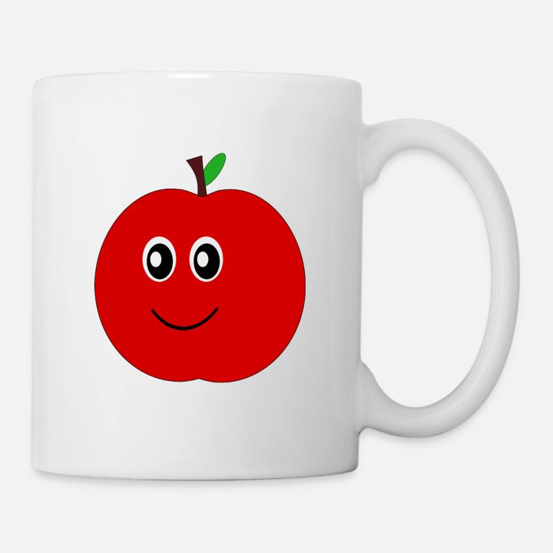 Pomme Kawaii Fruit Kawaii Fruit Kawaii - Mug blanc - blanc