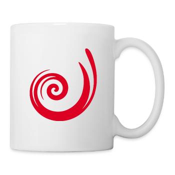 rotes Muster rot Geschenkidee - Tasse - Weiß - Rechts