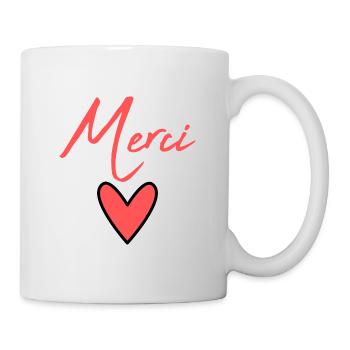 MERCI. MAÎTRESSE. MAÎTRE. MERCI MAÎTRESSE - Mug blanc - blanc - Droite