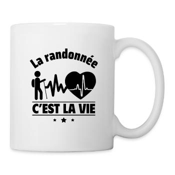 La randonnée, c'est la vie,randonneur,randonneuse - Mug blanc - blanc - Droite