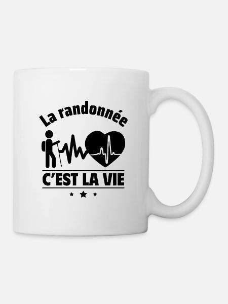 La randonnée, c'est la vie,randonneur,randonneuse - Mug blanc - blanc