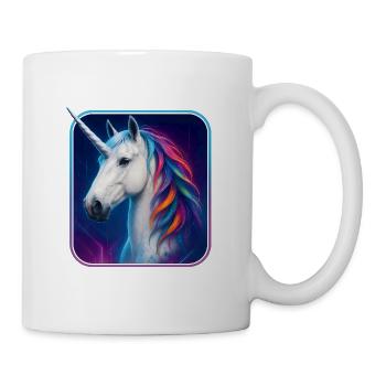 Oldenburger als mystisches weißes Einhorn - Tasse - Weiß - Rechts
