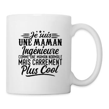 Engineer Mom: Normal, but more badass - Mug - white - Right