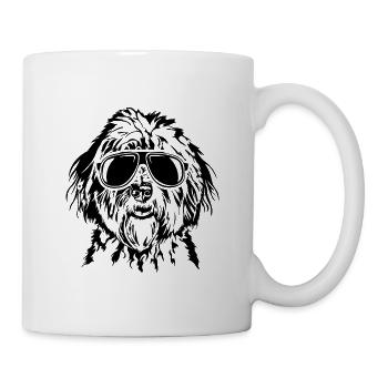 Bobtail Cool Chien Chiens Portrait Wilsigns - Mug blanc - blanc - Droite