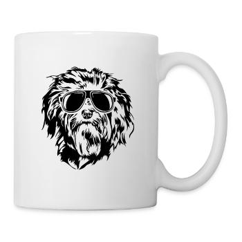 Lunettes de soleil havanais cool chien portrait Wilsigns - Mug blanc - blanc - Droite