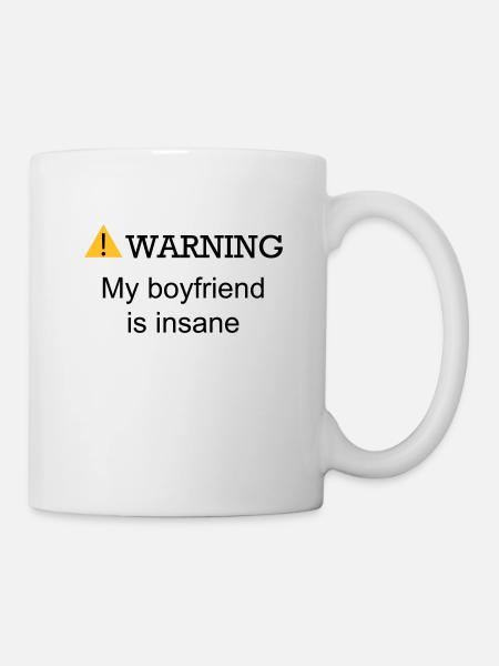 WARNING BOYFRIEND - Mug blanc - blanc
