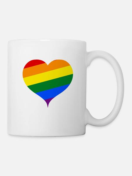 SCHWUL LESBISCH. HOMOSEXUALITÄT HOMO EHE GESCHENK - Tasse - Weiß