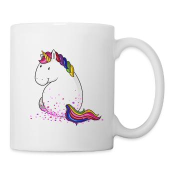 Confetti unicorn comic - Mug - white - Right