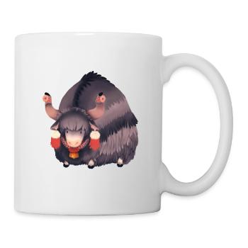 Yak Illustration - Tasse - Weiß - Rechts