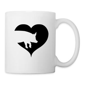 Heart for pigs - Mug - white - Right