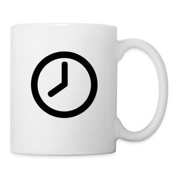 Uhr - Tasse - Weiß - Rechts
