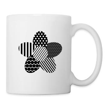 Flower with graphic pattern mix - Mug - white - Right