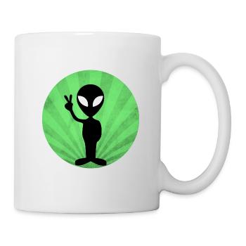 Alien Peace Alien - Mug blanc - blanc - Droite