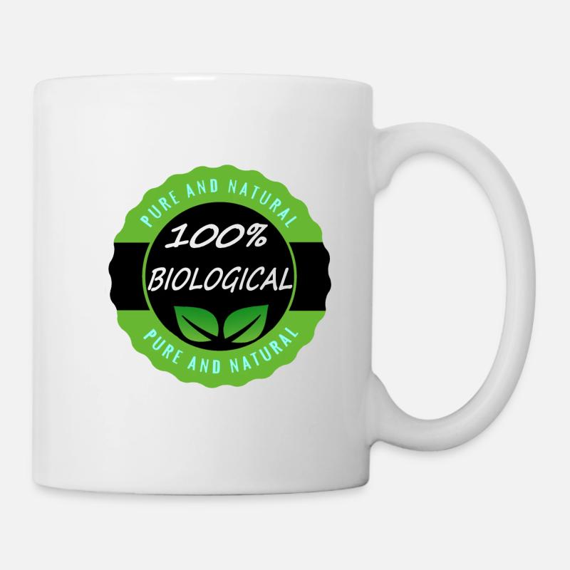 100% Bilogical Vegan - Tasse - Weiß