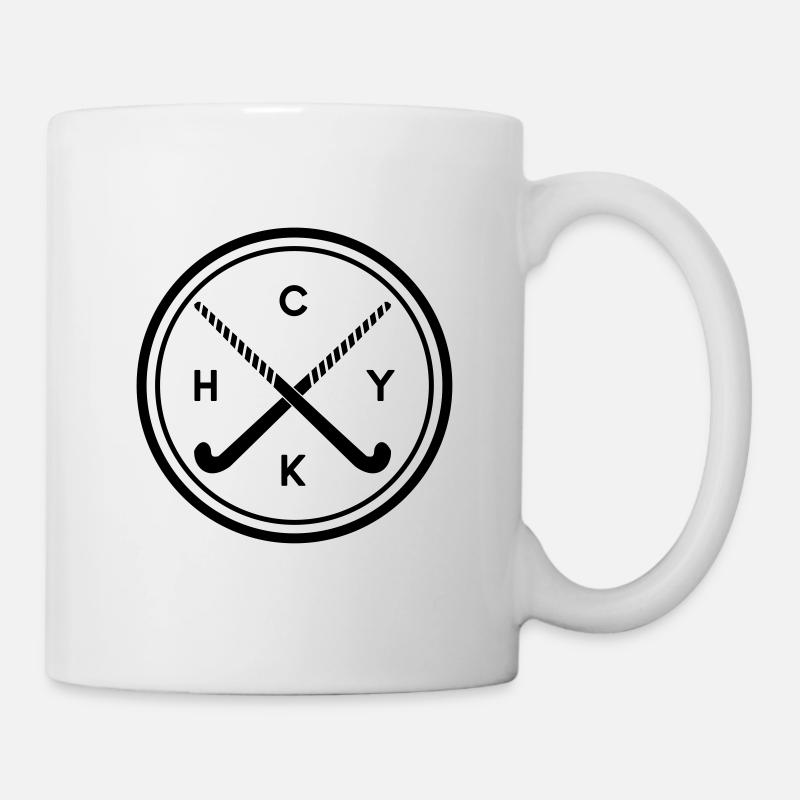 Hockey stick circle field hockey gift - Mug - white