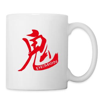 demon kanji - Mug - white - Right