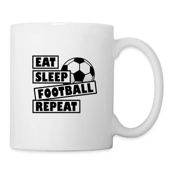 Eat Sleep Football Repeat - Mug - white - Right