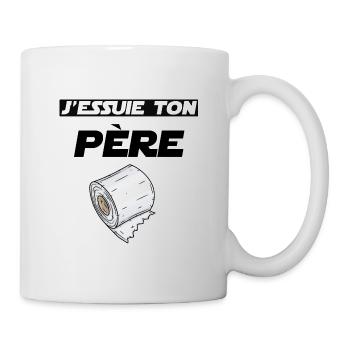 j essuie ton père cadeau anniversaire PQ humour - Mug blanc - blanc - Droite