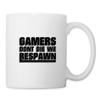 Gamers dont die we Respawn - Gaming - Tasse - Weiß - Rechts