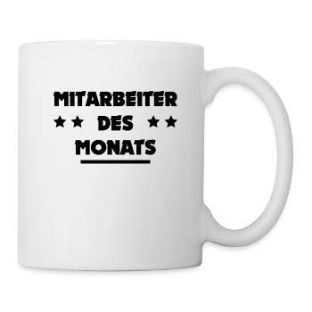 Mitarbeiter des Monats - Tasse - Weiß - Rechts