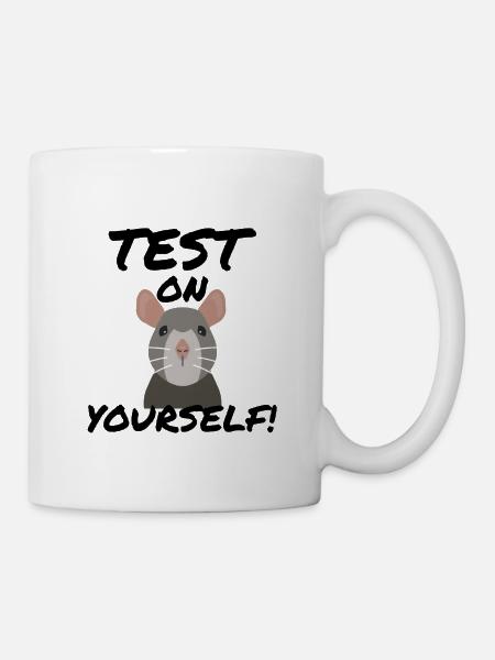 Animal experiments Animal welfare | Test On Yourself - Mug - white