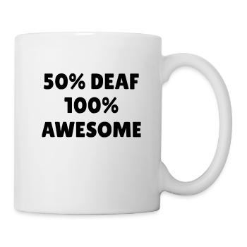 One sided deafness gift | Deaf on one side - Mug - white - Right