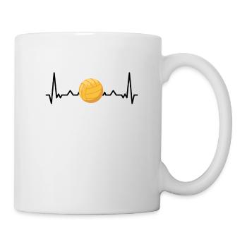 Wasserball Herzschlag Wasserballspieler Geschenk - Tasse - Weiß - Rechts