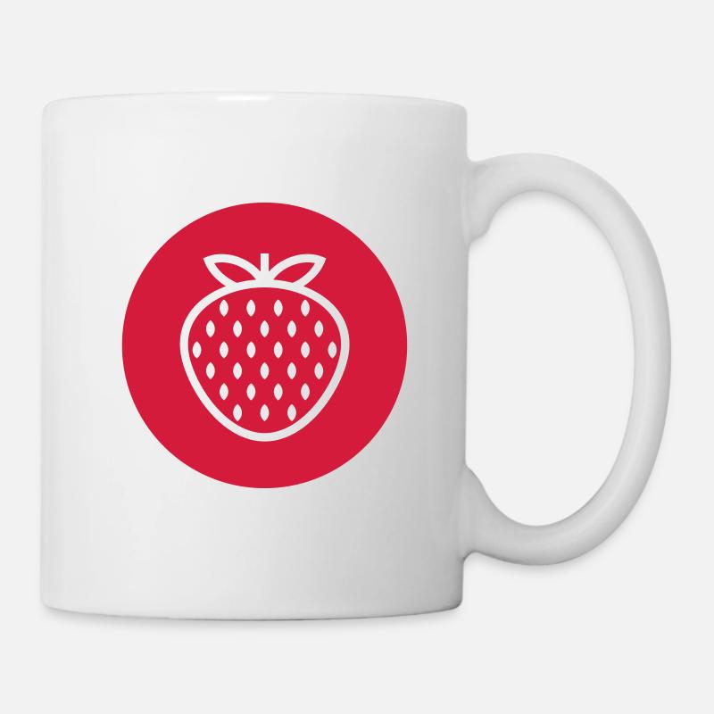 Erdbeere - Tasse - Weiß